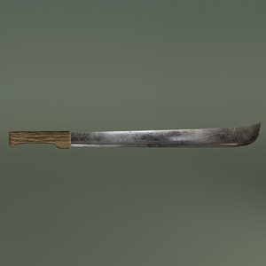 3D Medieval machete model
