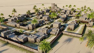 Desert village in Blender V2