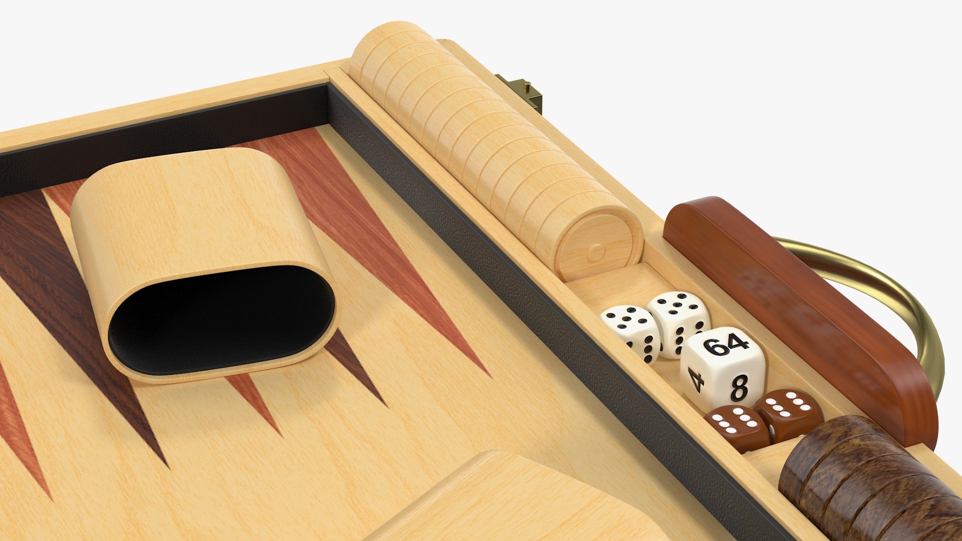 3D Wooden Backgammon Board Set Model - TurboSquid 1505923