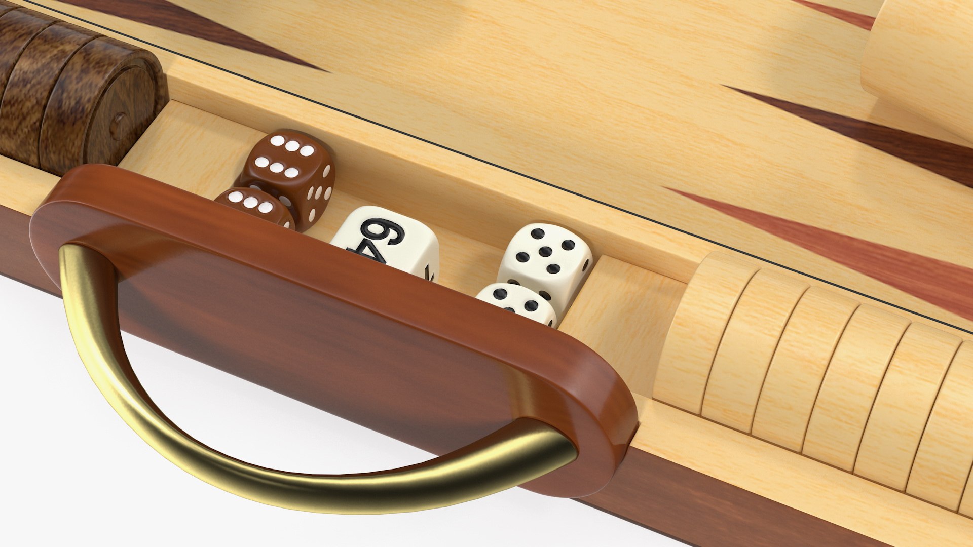 3D Wooden Backgammon Board Set Model - TurboSquid 1505923