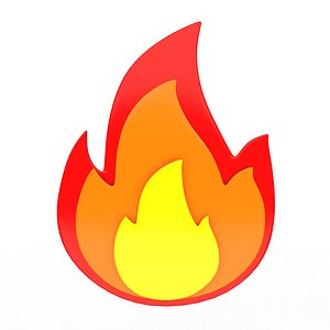 Flame Emoji 3D