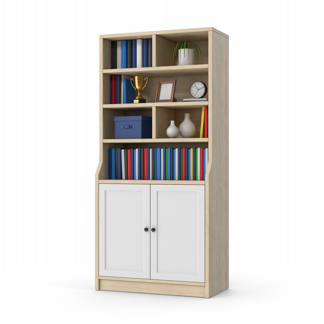 Bookcase Cabinet 3D Model - TurboSquid 2082422