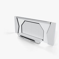 Arog TV Wall Unit - Sci-Fi Media Wall with Console