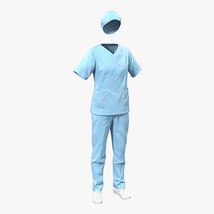 female surgeon dress 11 3d 3ds