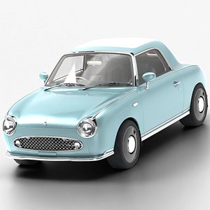 1991 Nissan Figaro Convertible Classic JDM Car 3D Model model