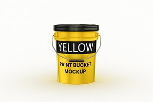 Plastic Paint Bucket Mockup 3D model