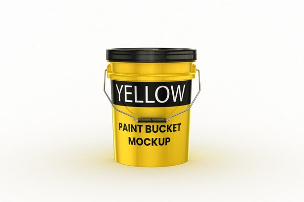 Plastic Paint Bucket Mockup 3D model