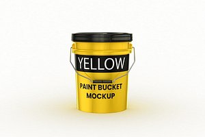 Plastic Paint Bucket Mockup