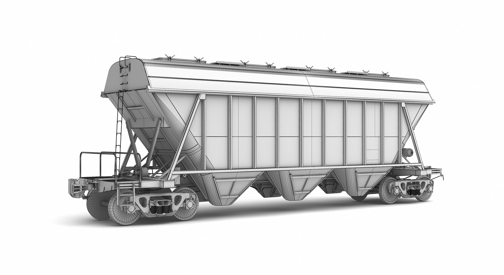 Hopper Cars 19970 Modeled 3d Max
