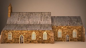 3d medieval church model
