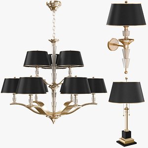 luxury lamps chandelier 3D model
