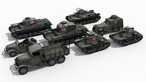 3D Japanese World War II Tanks 2