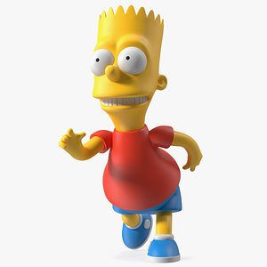 Bart Simpson Running Pose 3D