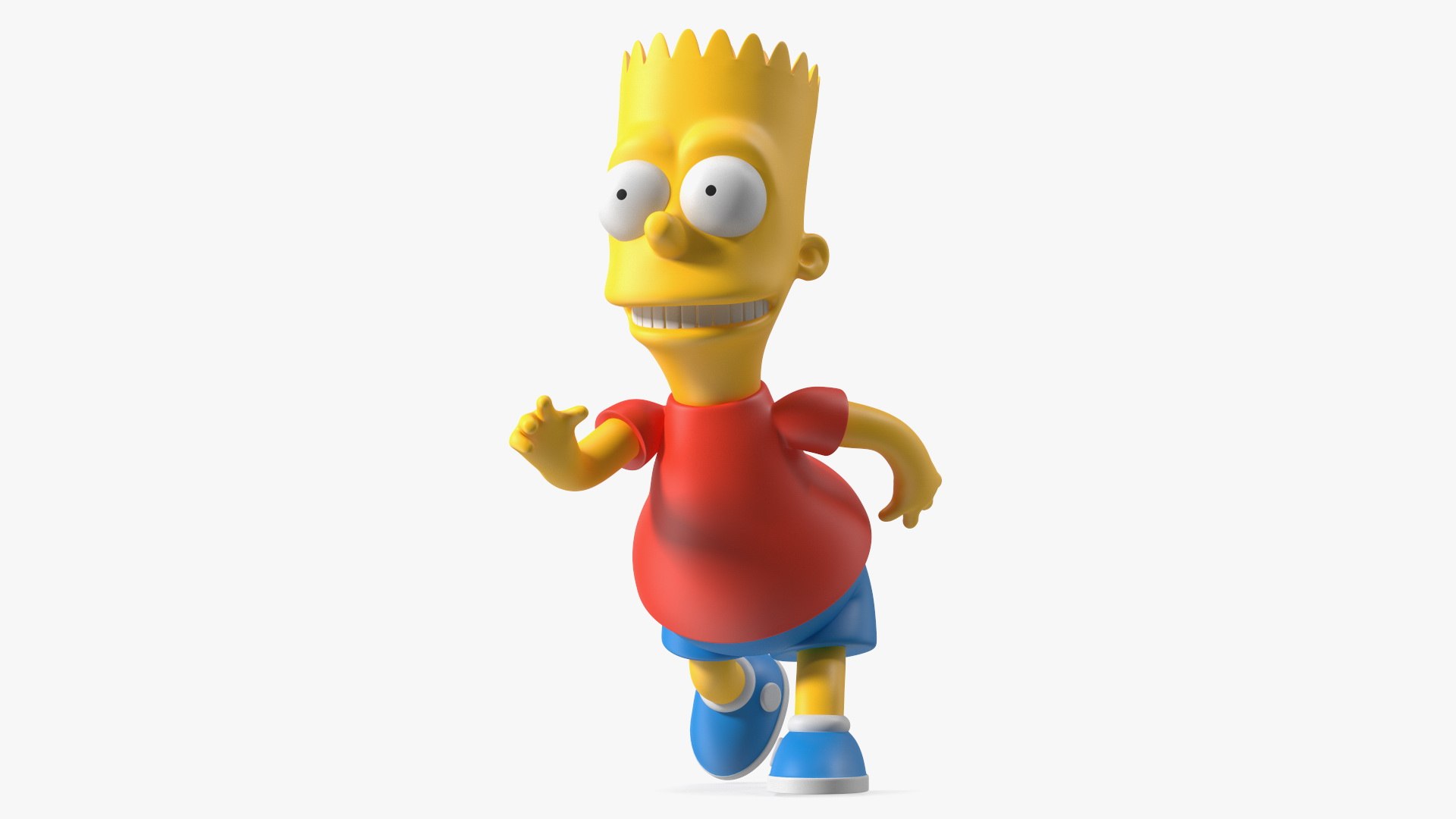 Bart simpson running pose 3d turbosquid 1958190