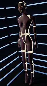 3D sparkling girl