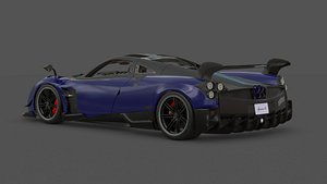 3D 2016 Pagani Huayra BC 3D Model Limited Edition Hypercar