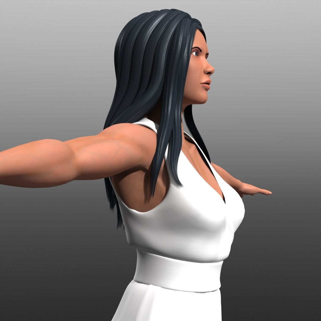 3d Model Of Character Female Amazon