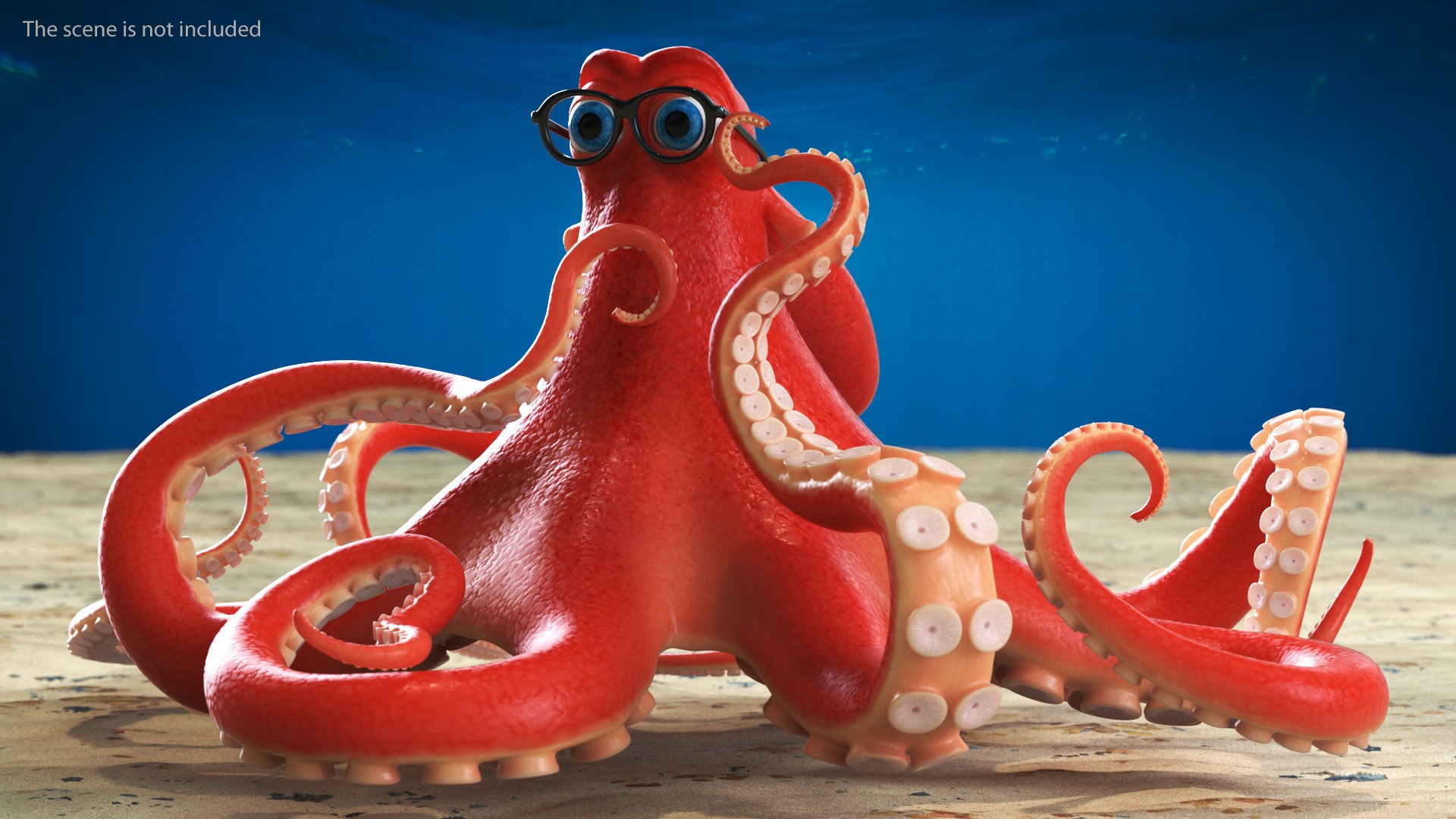 Octopus Character Wearing Glasses 3D - TurboSquid 1971814