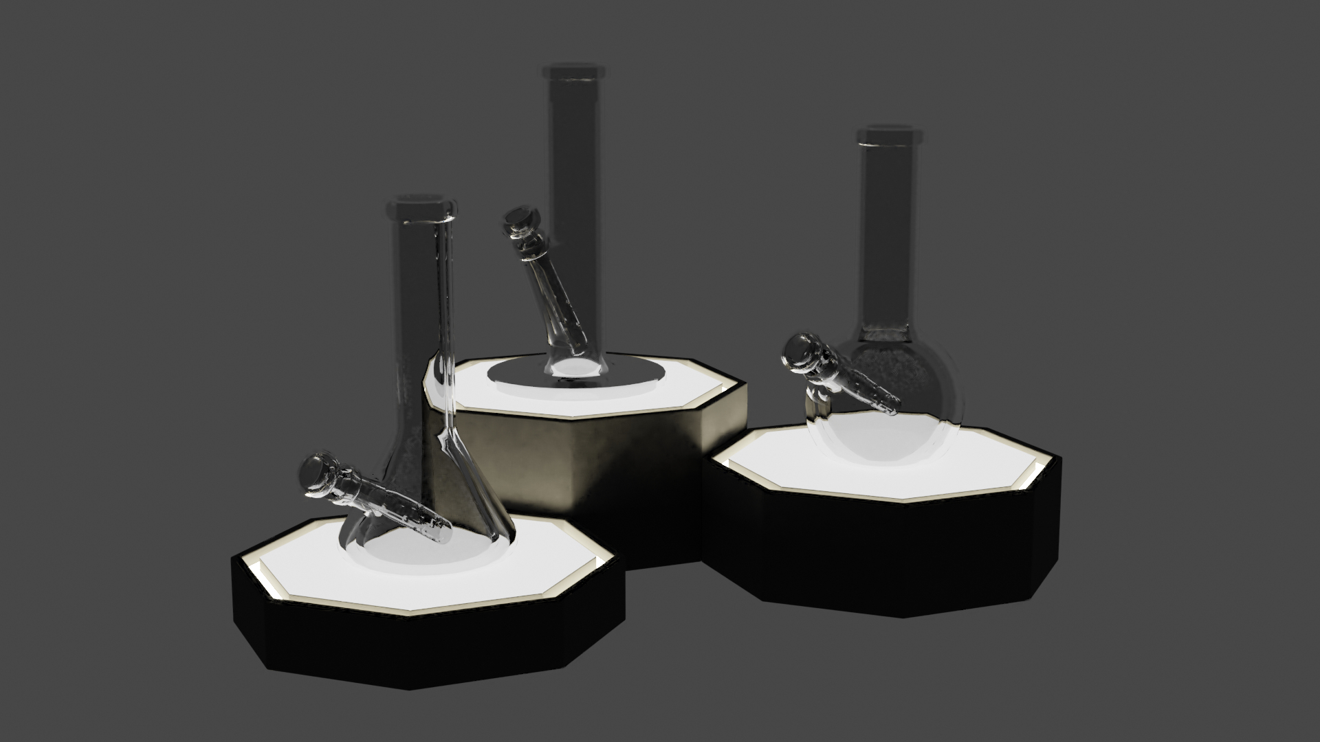3D Glass Bong Set - TurboSquid 1785961