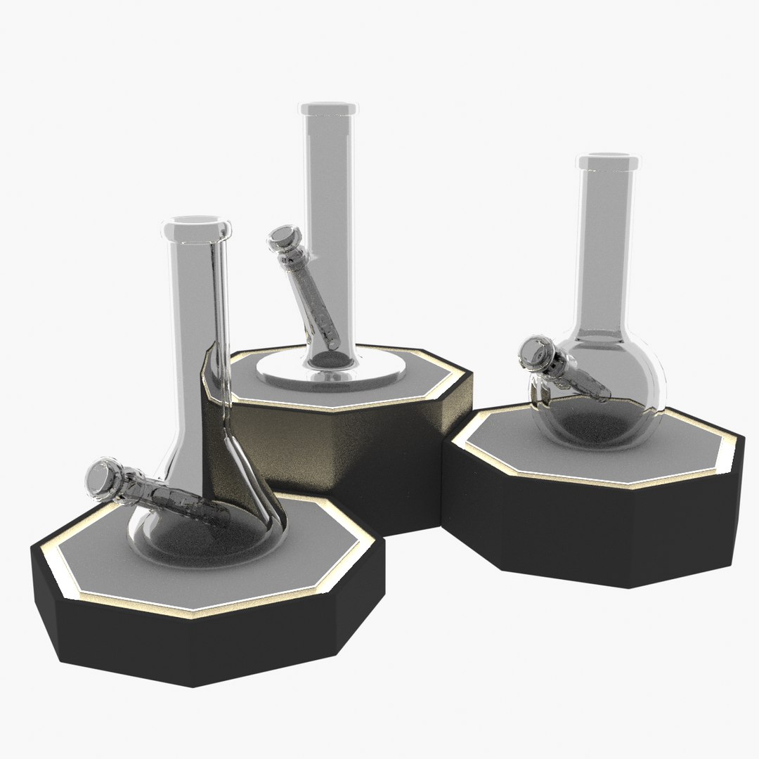 3D Glass Bong Set - TurboSquid 1785961