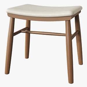 GVA wood makeup stool 3D model