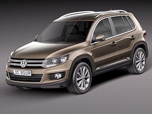 volkswagen tiguan suv 2012 3d model