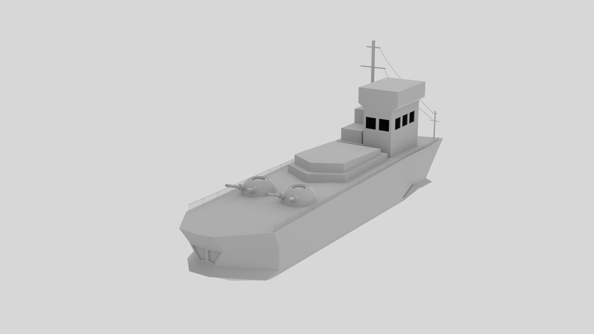 Warship Lowpoly 3D - TurboSquid 2119521