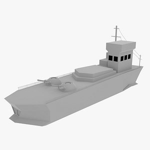 Warship Lowpoly 3D