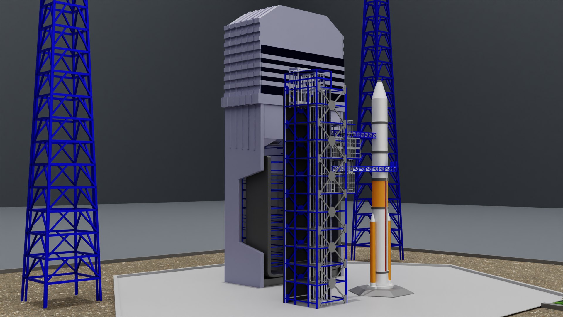 3D Space Center Launch Complex - TurboSquid 1924015