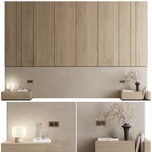 Headboard Wall Panel Composition 27 3D