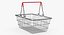 3D metal shopping basket model