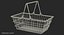 3D metal shopping basket model
