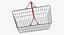 3D metal shopping basket model