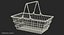 3D metal shopping basket model
