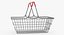 3D metal shopping basket model