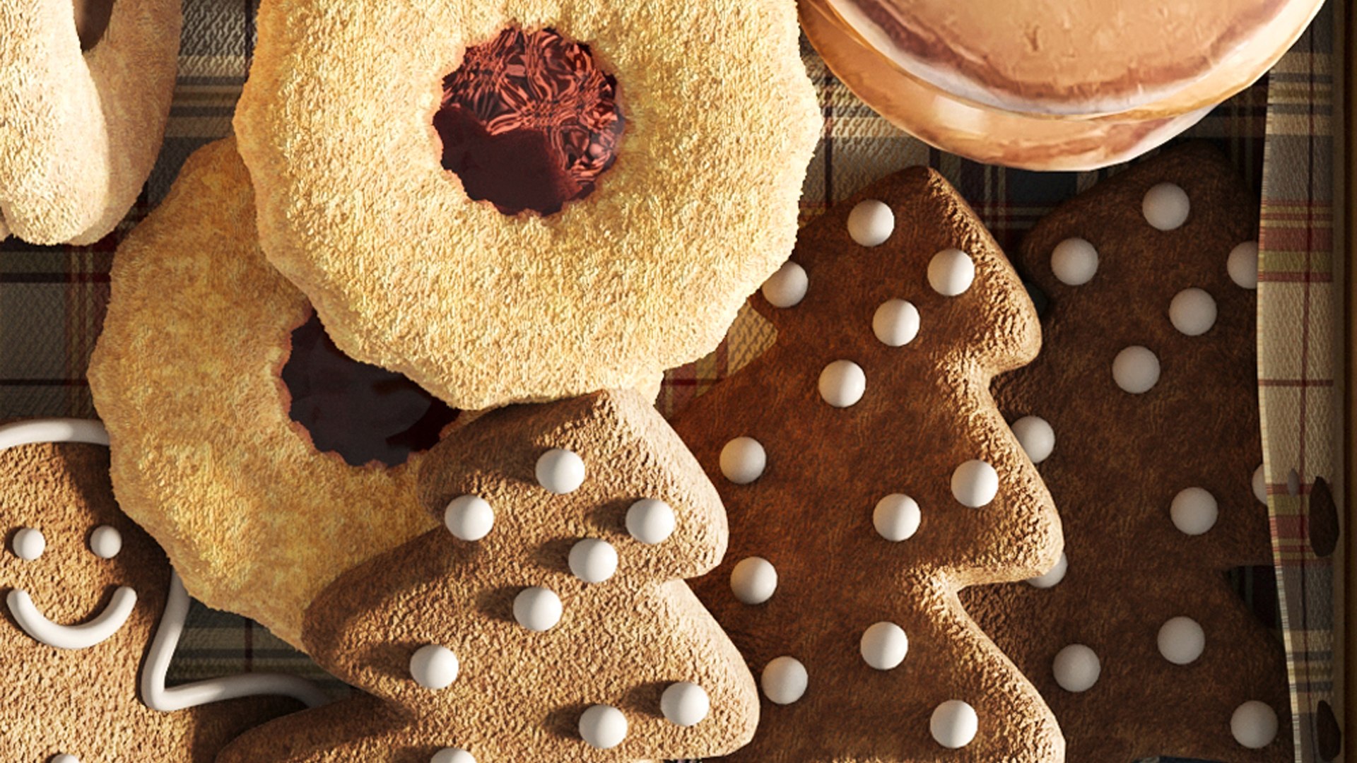 Festive Cookies And Gingerbread Model - TurboSquid 2182551