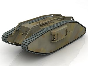 3D Female Military Tank