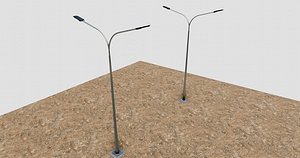 6MT LIGHTING POLE-DOUBLE BENDING ARM