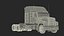 2025 Semi Truck Blue 3D model