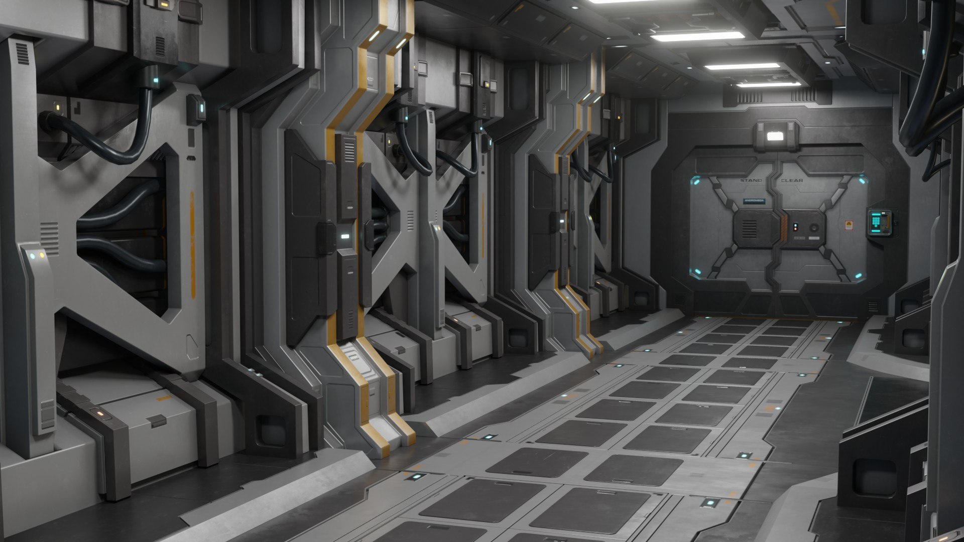 Sci Fi Modular Corridor 3D - TurboSquid 1628642