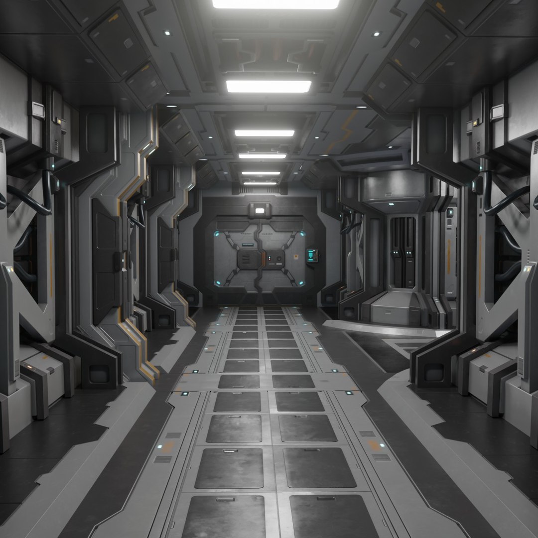 Sci Fi Modular Corridor 3D - TurboSquid 1628642