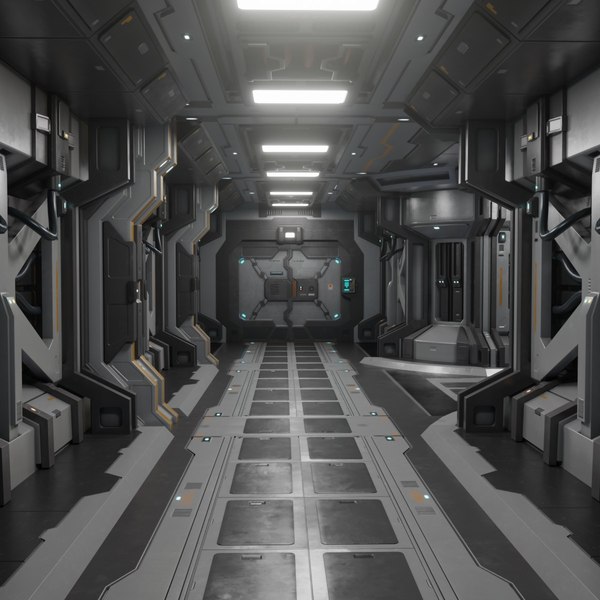 Sci fi modular corridor 3D - TurboSquid 1628642