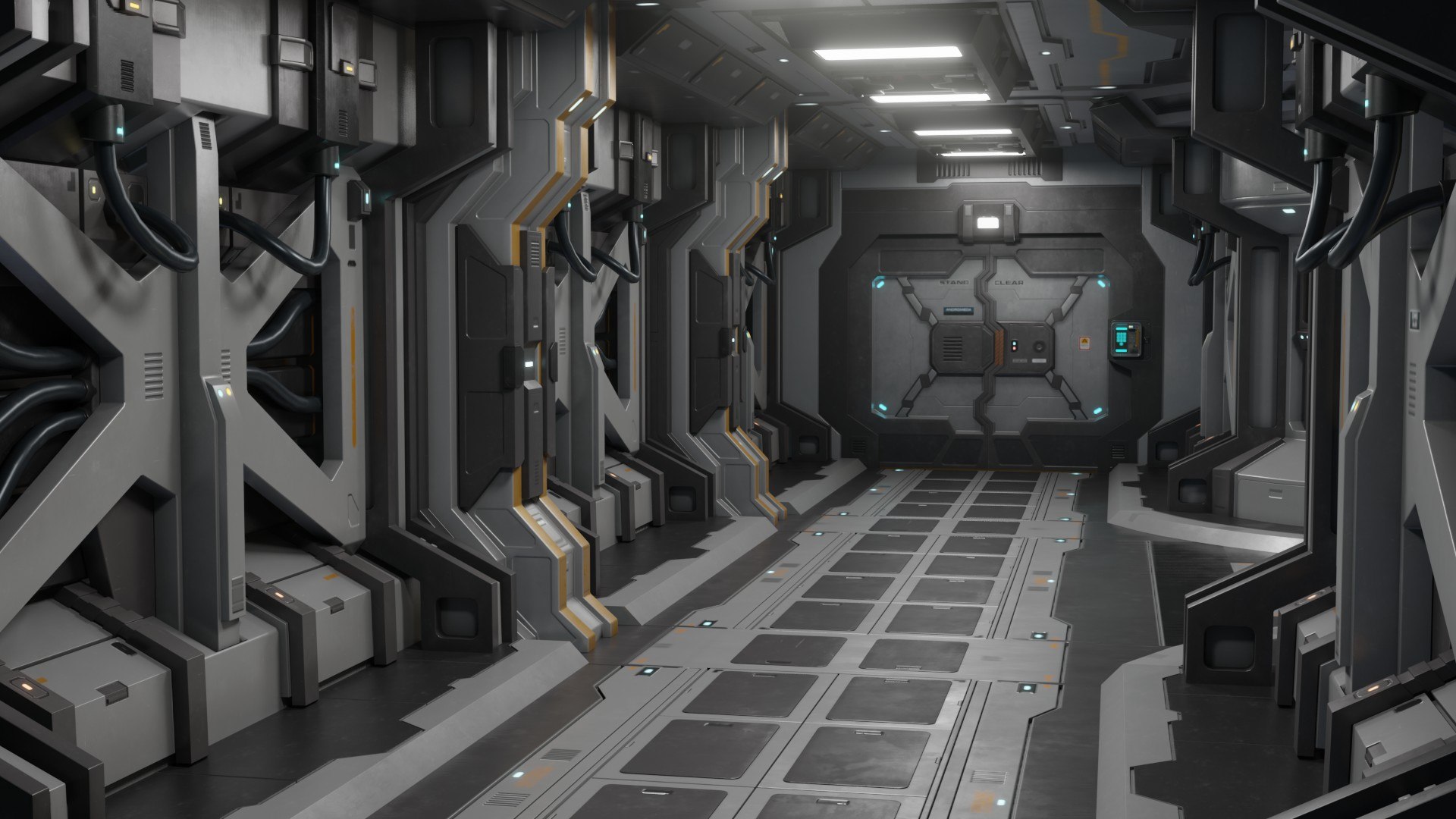 Sci Fi Modular Corridor 3D - TurboSquid 1628642