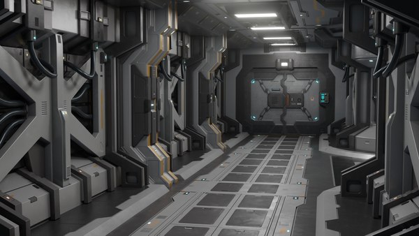 Sci Fi Modular Corridor 3d - Turbosquid 1628642