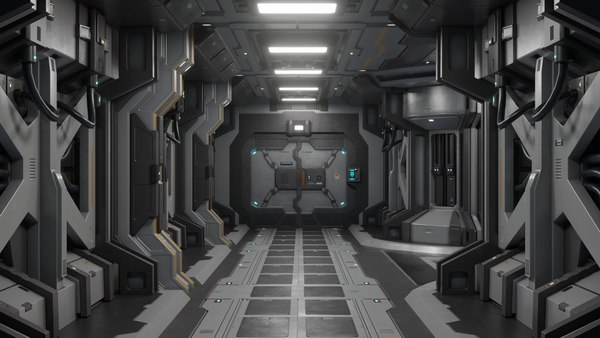 Sci fi modular corridor 3D - TurboSquid 1628642