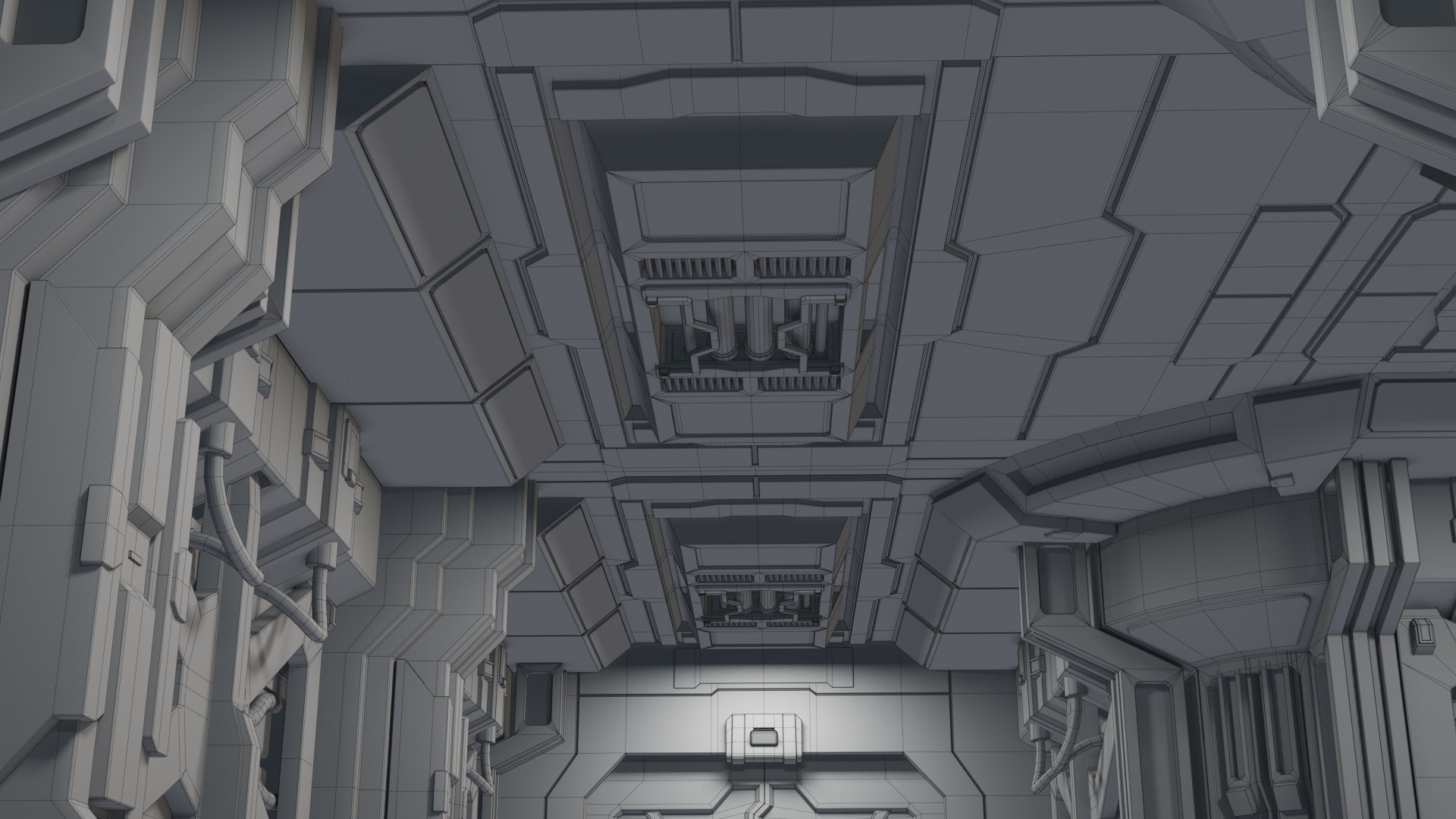 Sci Fi Modular Corridor 3D - TurboSquid 1628642