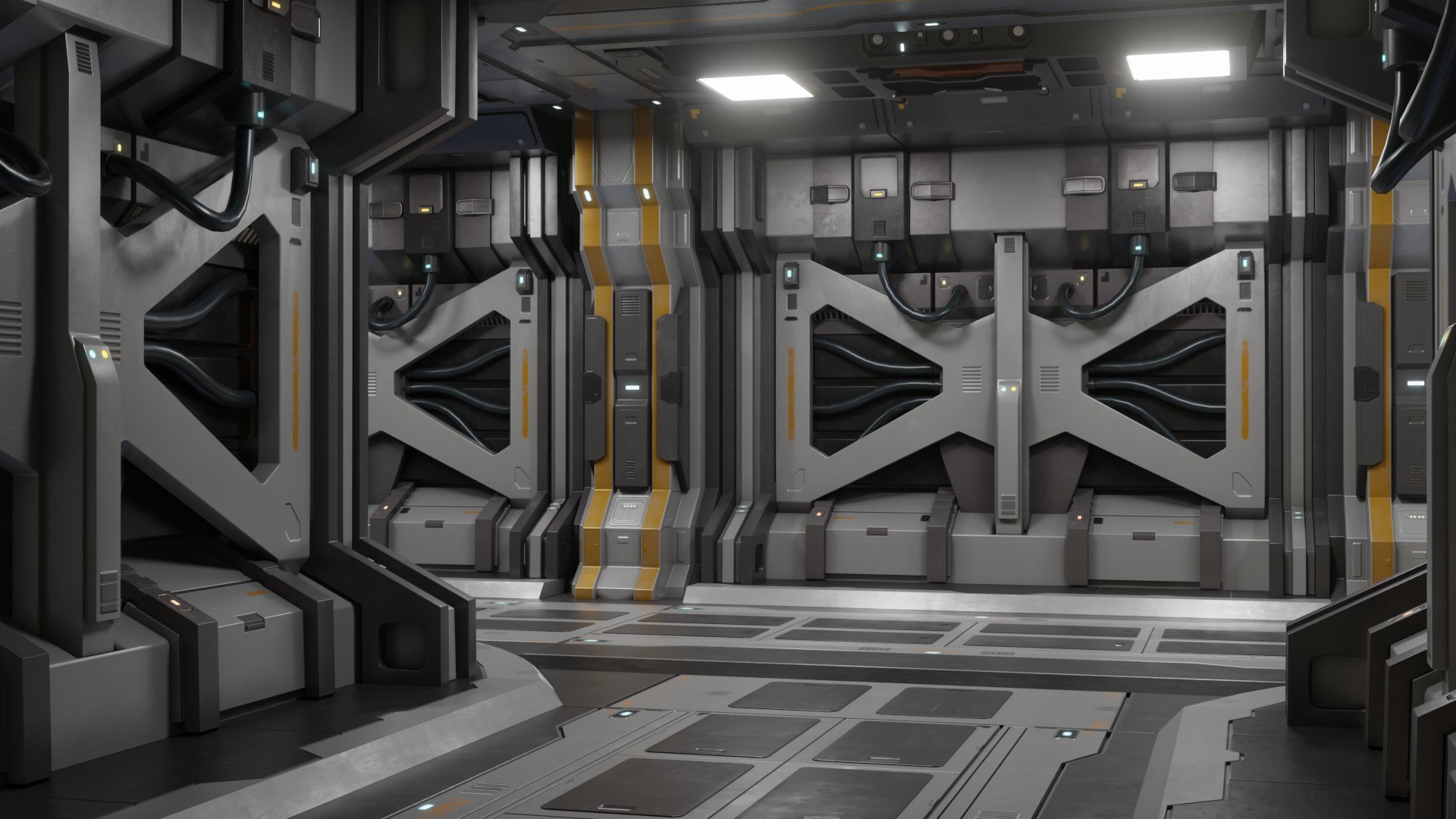 Sci Fi Modular Corridor 3D - TurboSquid 1628642