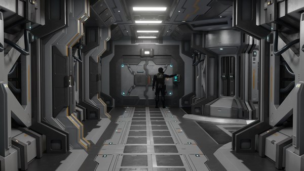 Sci fi modular corridor 3D - TurboSquid 1628642