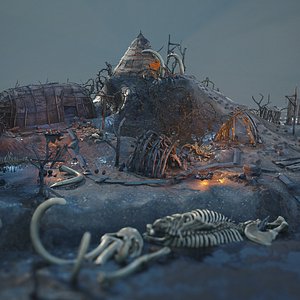 Top-Down Primal Settlement - LowPoly