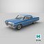 3D Chevrolet Impala 1964 Classic Coupe Blue model